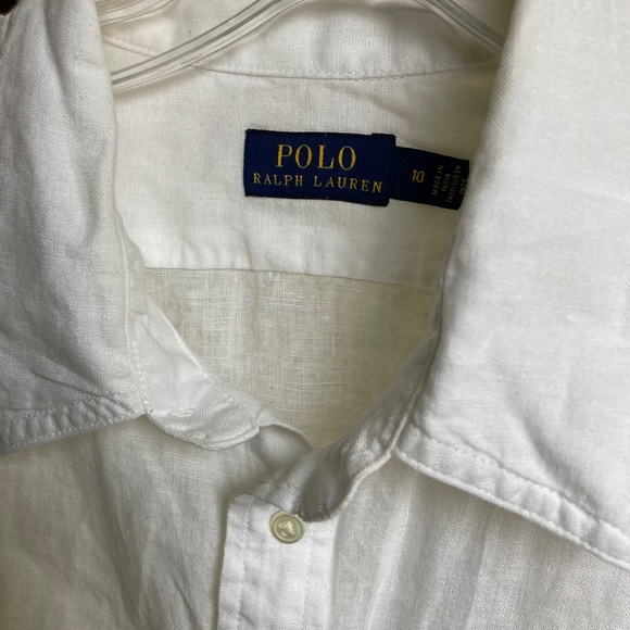 Ralph Lauren White Cotton Button Down Shirt - Picture 10 of 13